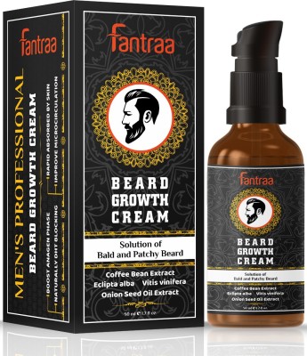 Fantraa Advanced Beard Growth Cream with Coffee Bean, Bhrigraj and Onion Oil, Infused with Biotin and DHT blocker, No Harmful Chemicals Beard Cream(50 ml)