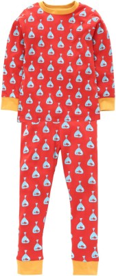 nino bambino Boys & Girls Casual T-shirt Pyjama(red)