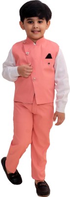 Fourfolds Boys Party(Festive) Shirt Trouser(PINK)