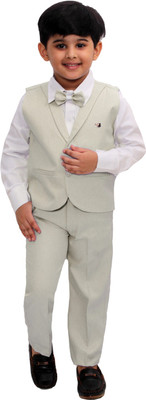 Fourfolds Boys Party(Festive) Dress Waistcoat(MEHANDI)