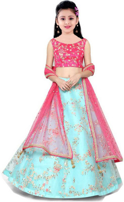 Manav fashion Girls Casual Kurta, Churidar & Dupatta Set(Multicolor Pack of 1)