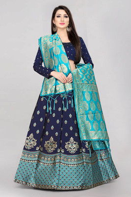 MR Y Printed Semi Stitched Lehenga Choli(Multicolor)