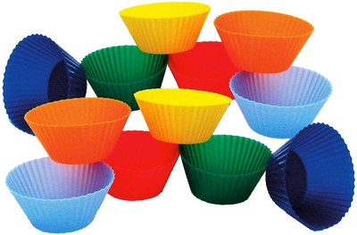 SEAHAVEN Silicone Cupcake/Muffin Mould 12(Pack of 12)