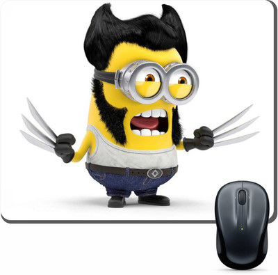 Pankrut Minions Design Non-Slip Rubber Base Gaming & Laptop (MPAD0044) Non Slip Base Mousepad(Multicolor)
