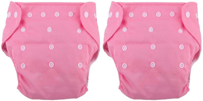 SS Sales Reusable Baby Washable Cloth Diaper Nappies With Wet-free inserts For Babies of Ages 0 to 2 years - New Born - New Born ( PINK )