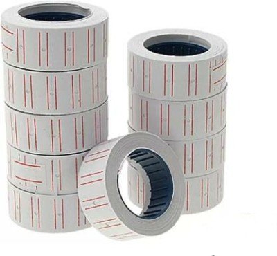 Shreeji Sales Price Labels Paper Tag Mark Sticker for MX- Gun Labeller, 10 Rolls, Paper Label Self-Adhesive Paper Label(White)