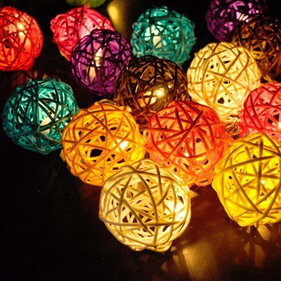 TinyGifts 20 LEDs 3.96 m Multicolor Steady Ball Rice Lights(Pack of 1)