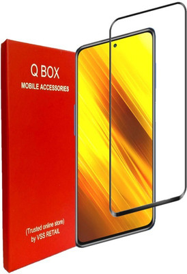 Q Box Edge To Edge Tempered Glass for poco x3(Pack of 1)