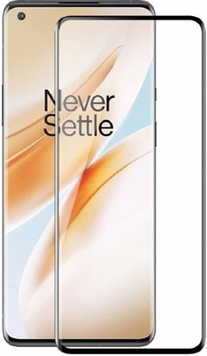 Jacure Edge To Edge Tempered Glass for Jacure™ Designed for Oneplus 8 Tempered Glass Full Coverage Edge to Edge Bubble Free Full Glue 3D Touch Accuracy HD Clear Easy Install(Pack of 1)