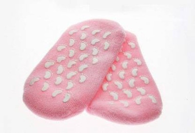 jalaom Spa Moisturizing Gel Socks for Dry Feet Heel Support (Blue) Heel Support