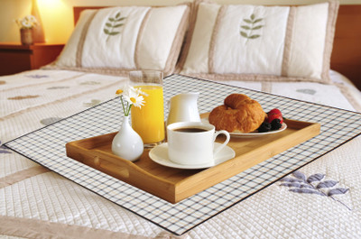 LITHARA Square Pack of 1 Table Placemat(White, PVC)