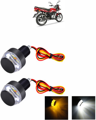 Vagary Side LED Indicator Light for Bajaj Platina 100(White, Orange)