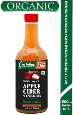 GustativeBite Organic Apple CiderVinegar with Mother of Vinegar for Weight Loss Vinegar 500ml Vinegar(500 ml)