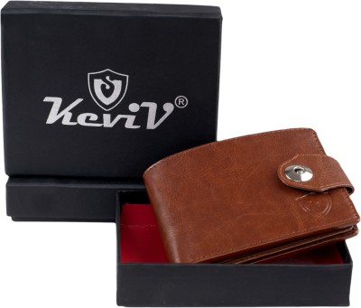 Keviv Men Casual, Formal, Travel Tan Genuine Leather Wallet(5 Card Slots)