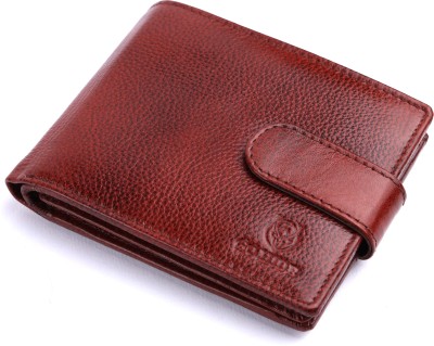 GO HIDE Men Brown Genuine Leather Wallet(8 Card Slots)