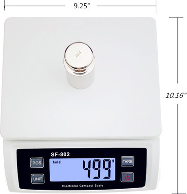 Skeisy 30KG AIVO SF-802 WEIGHING SCALE WITH ACCURACY OF 1 GM WHITE Weighing Scale(White)