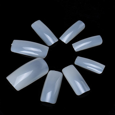 Zhunmun Artificial Nails Set Acrylic Face Nails Set Of 100 Pcs Artificial Nails Reusable with Glue White White(Pack of 1)