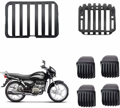 Naturalcreations Set Of 6 Pvc 01 Bike Headlight Grill(Black)