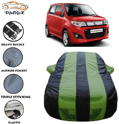 MoTRoX Car Cover For Maruti Suzuki WagonR Stingray (With Mirror Pockets)(Green, Blue)