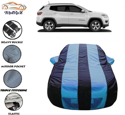 MoTRoX Car Cover For Jeep Compass (With Mirror Pockets)(Blue, Blue)