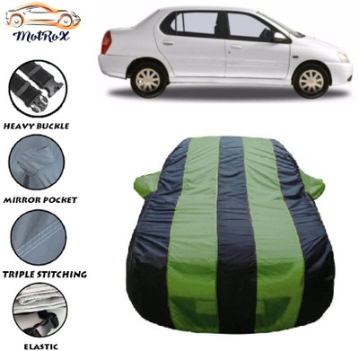 MoTRoX Car Cover For Tata Indigo (With Mirror Pockets)(Green, Blue)