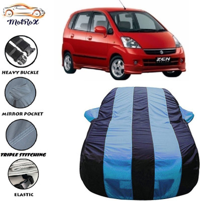 MoTRoX Car Cover For Maruti Suzuki Zen Estilo (With Mirror Pockets)(Blue, Blue)
