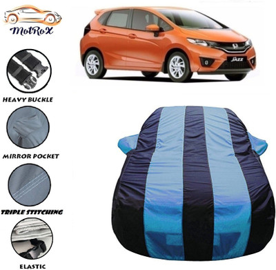 MoTRoX Car Cover For Honda Jazz (With Mirror Pockets)(Blue, Blue)