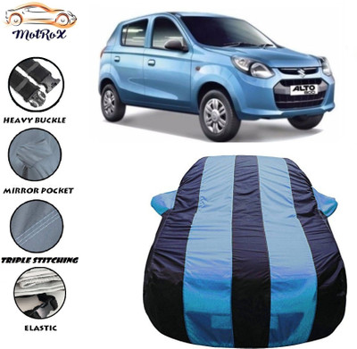 MoTRoX Car Cover For Maruti Suzuki Alto 800 (With Mirror Pockets)(Blue, Blue)