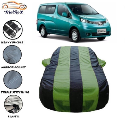 MoTRoX Car Cover For Nissan Evalia (With Mirror Pockets)(Green, Blue)