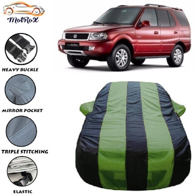 MoTRoX Car Cover For Tata Safari (With Mirror Pockets)(Green, Blue)