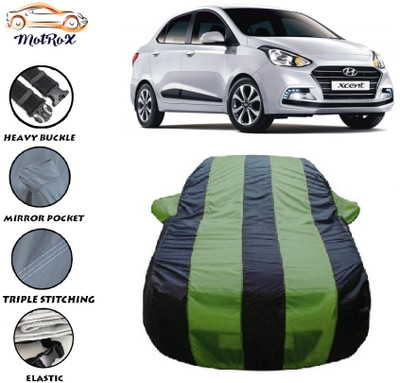 MoTRoX Car Cover For Hyundai Xcent (With Mirror Pockets)(Green, Blue)