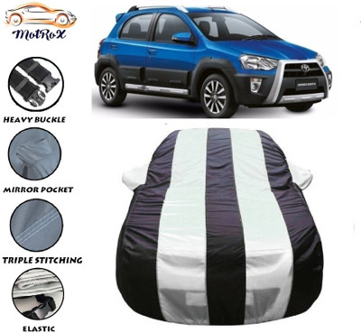 MoTRoX Car Cover For Toyota Etios Cross (With Mirror Pockets)(Green, Blue)