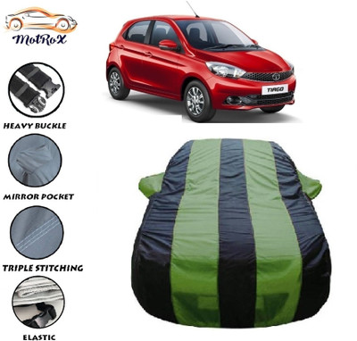 MoTRoX Car Cover For Tata Tiago (With Mirror Pockets)(Green, Blue)