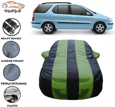 MoTRoX Car Cover For Tata Indigo Marina (With Mirror Pockets)(Green, Blue)