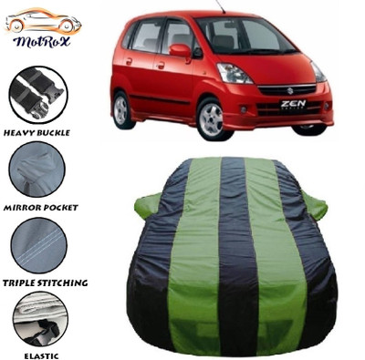 MoTRoX Car Cover For Maruti Suzuki Zen Estilo (With Mirror Pockets)(Green, Blue)