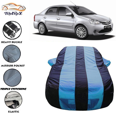 MoTRoX Car Cover For Toyota Etios (With Mirror Pockets)(Blue, Blue)