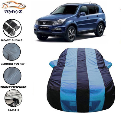 MoTRoX Car Cover For SsangYong Rexton (With Mirror Pockets)(Blue, Blue)