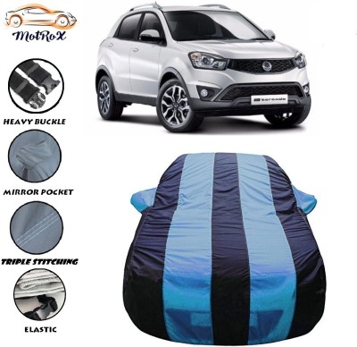 MoTRoX Car Cover For SsangYong Korando (With Mirror Pockets)(Blue, Blue)