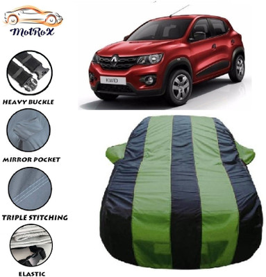 MoTRoX Car Cover For Renault Kwid (With Mirror Pockets)(Green, Blue)