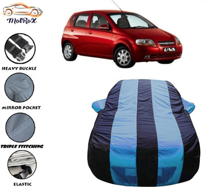 MoTRoX Car Cover For Chevrolet Aveo Uva (With Mirror Pockets)(Blue, Blue)