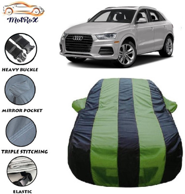 MoTRoX Car Cover For Audi Q3 (With Mirror Pockets)(Green, Blue)