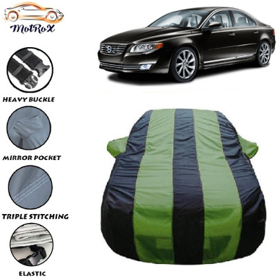 MoTRoX Car Cover For Volvo S80 (With Mirror Pockets)(Green, Blue)