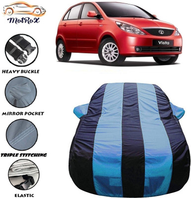MoTRoX Car Cover For Tata Vista Tech (With Mirror Pockets)(Blue, Blue)
