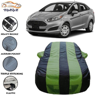 MoTRoX Car Cover For Ford Fiesta (With Mirror Pockets)(Green, Blue)