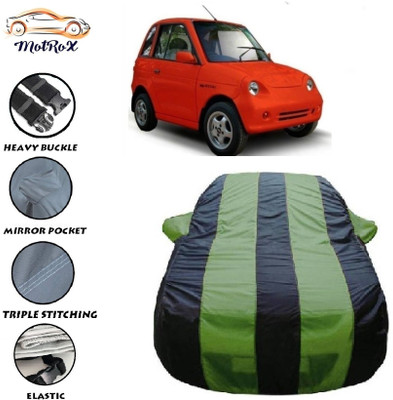 MoTRoX Car Cover For Mahindra Reva (With Mirror Pockets)(Green, Blue)