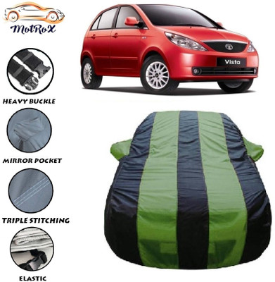MoTRoX Car Cover For Tata Vista Tech (With Mirror Pockets)(Green, Blue)