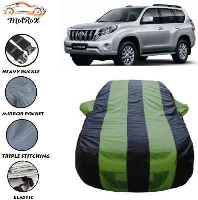 MoTRoX Car Cover For Toyota Land Cruiser Prado (With Mirror Pockets)(Green, Blue)