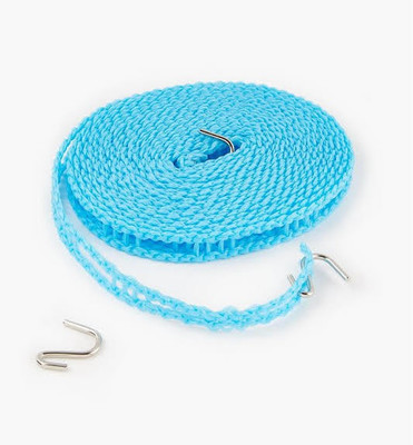 MD Retail 5 meters windproof anti slip clothes washing line drying nylon rope with hooks clothesline rope retractable clothesline Nylon Retractable Clothesline(5 m)