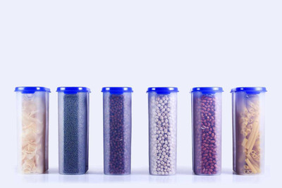 Snowberry Plastic Grocery Container  - 2500 ml(Pack of 6, Blue)