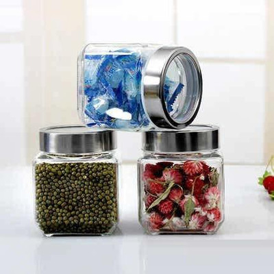 Massive Reckon Glass Utility Container  - 580 ml(Pack of 3, Clear)